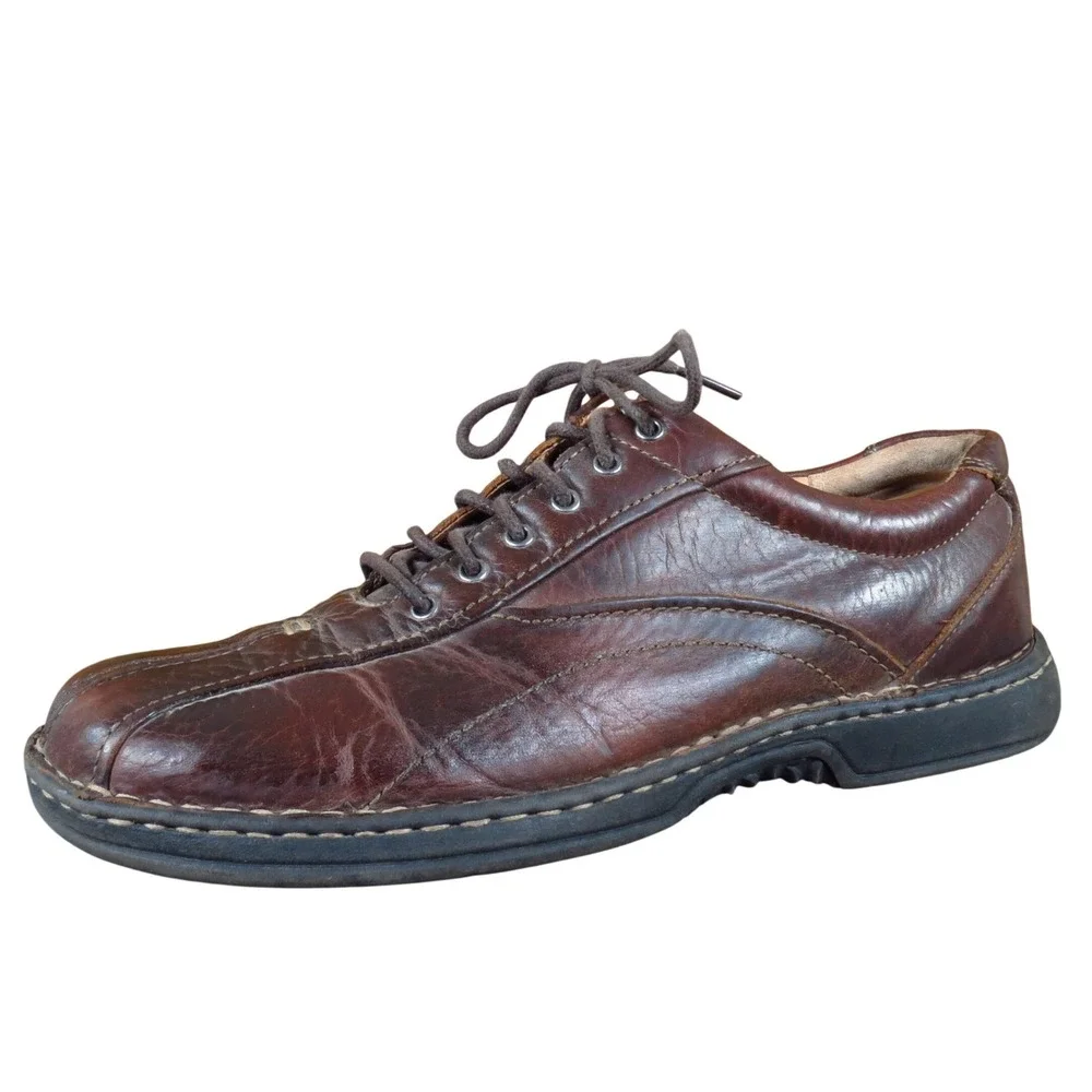 Clarks Nebulae Mens Casual‎ Leather Oxford Shoes Size 9.5 Brown Business Casual